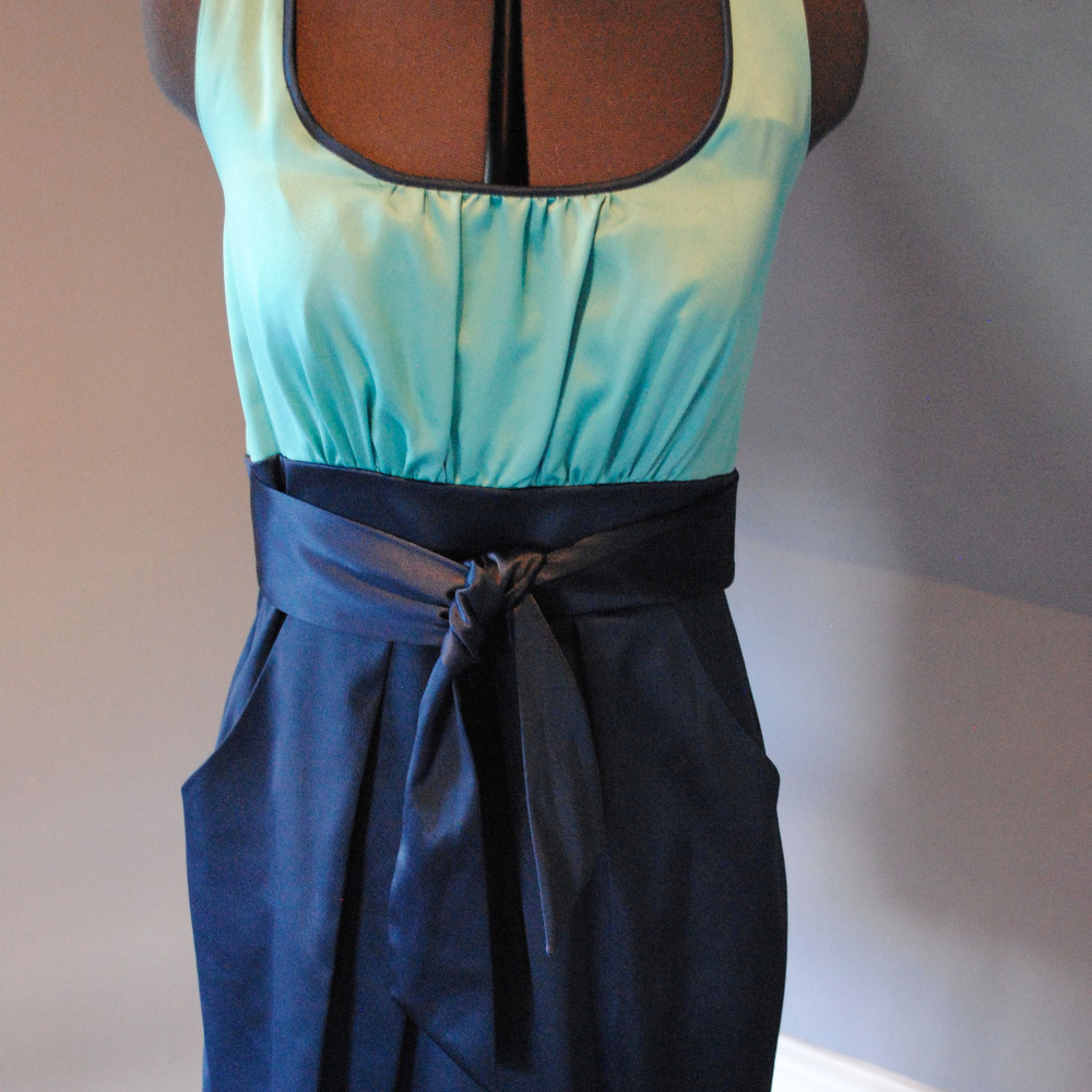 Max and Cleo Formal Dress Women 6 Two-Tone Blue